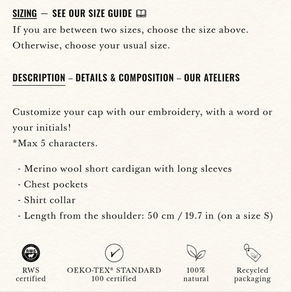 SÉZANE Betty Coral Red Merino Wool Knit Cardigan Jacket Size Medium New - Picture 5 of 11